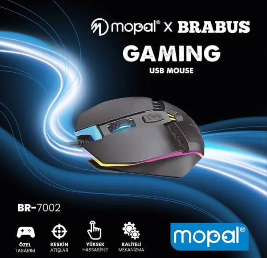 Mopal x Brabus BR-7002 kablolu oyuncu mouse